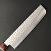 Nakiri Damascus Hammered Finish Knife 175mm (6.8in) Stainless Clad VG(Gold) 10