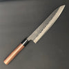 Gyuto Black Stainless 210 mm (8.3 in) Aogami Super Hammered Finish Double-Bevel