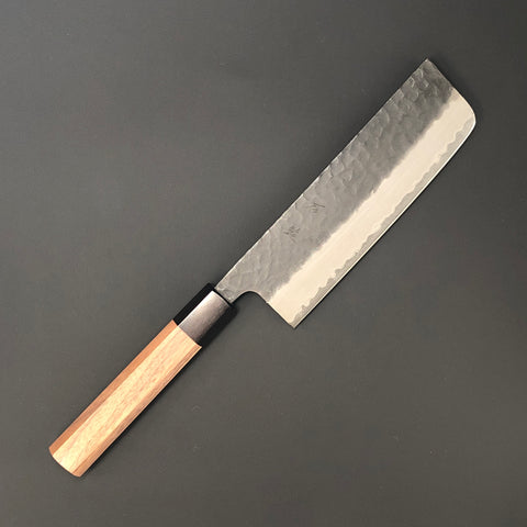 Nakiri 165 mm (6.5 in) Aogami Super Black Hammered Finish