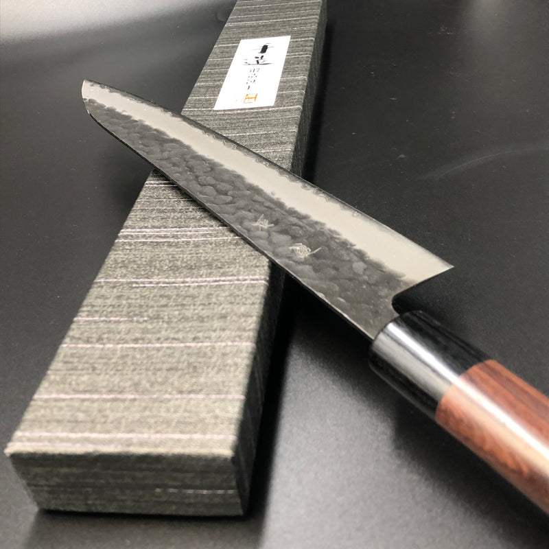 Gyuto Black Stainless 240 mm (9.4 in) Aogami Super Hammered Finish Double-Bevel