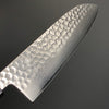 Santoku 170 mm (6.8 in) VG10 Damascus (69-Layer) Hammered Finish Double-Bevel