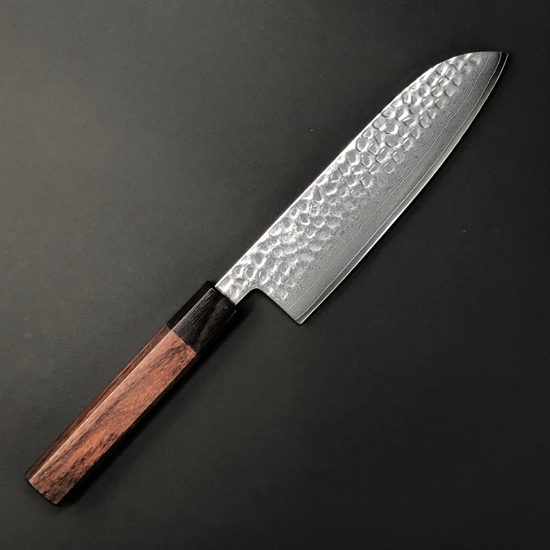 Slicer knife, Damascus 33 layers hammered blade 240 mm - Slicing kn