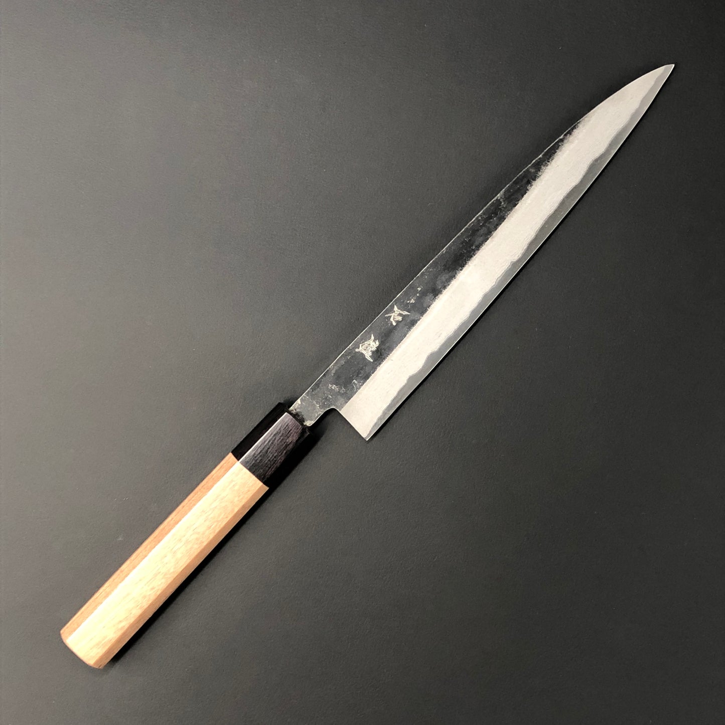 Sujihiki Kurouchi 210 mm (in) Aogami(Blue) No.2 Damascus (17 layers) Double-Bevel