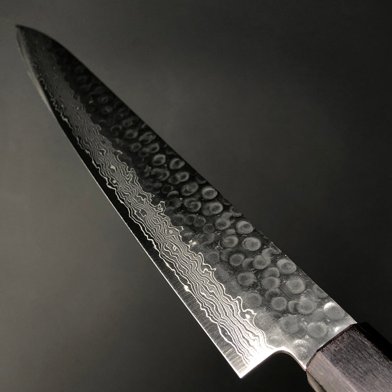 Sujihiki Damascus Hammered Finish Knife 240mm (9.4in) Stainless Clad AUS10