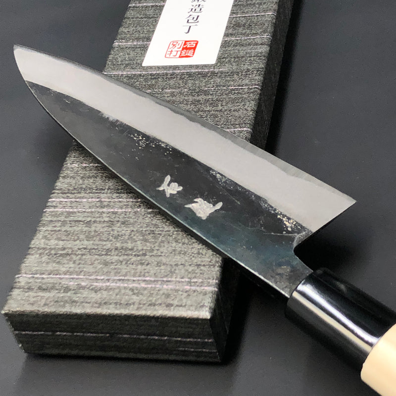 Funayuki Kurouchi 165 mm (6.5 in) Aogami (Blue) #2 Double-Bevel Thick type